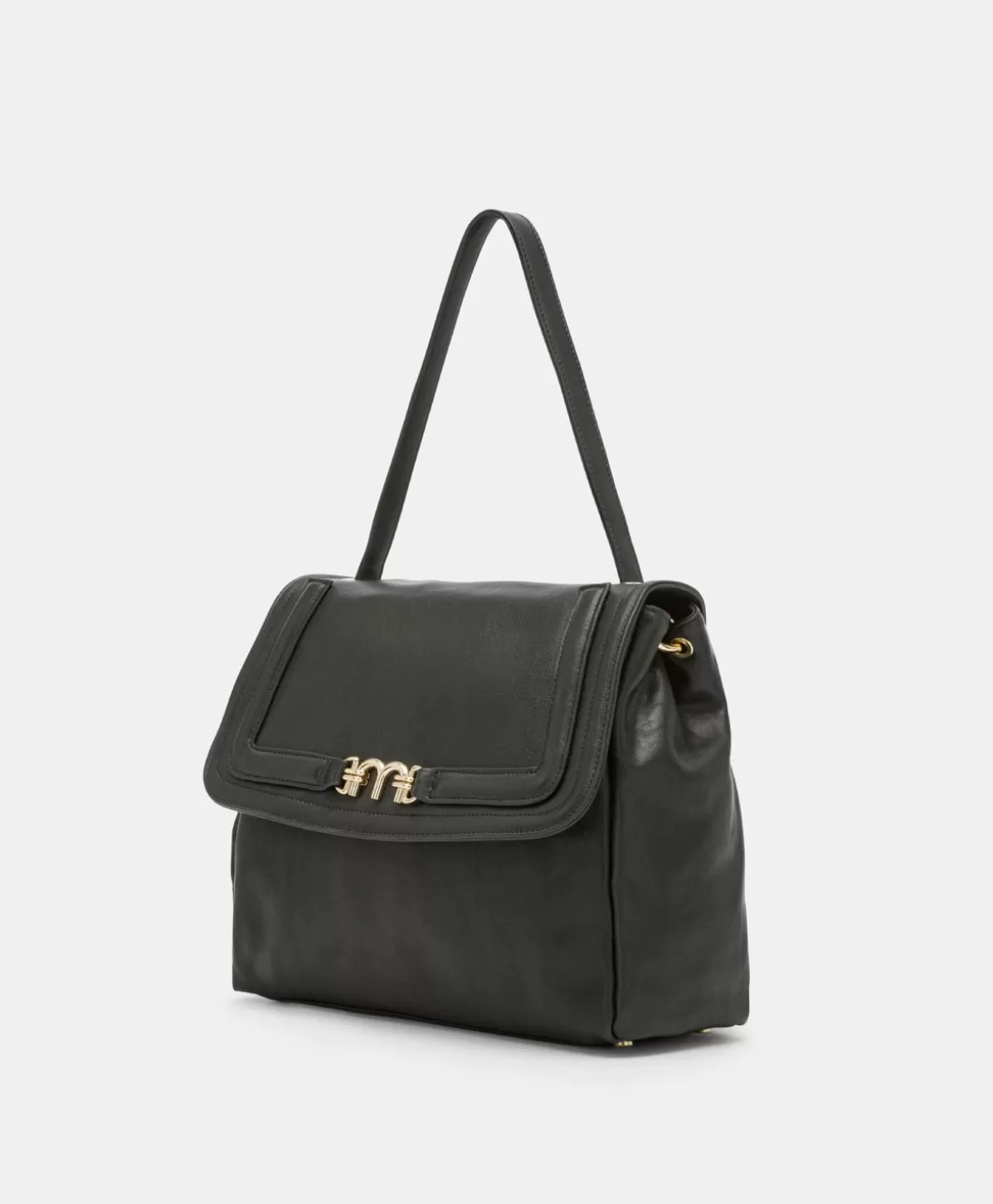 Borse E Pochette-Momonì Borsa Flore In Pelle - Nero