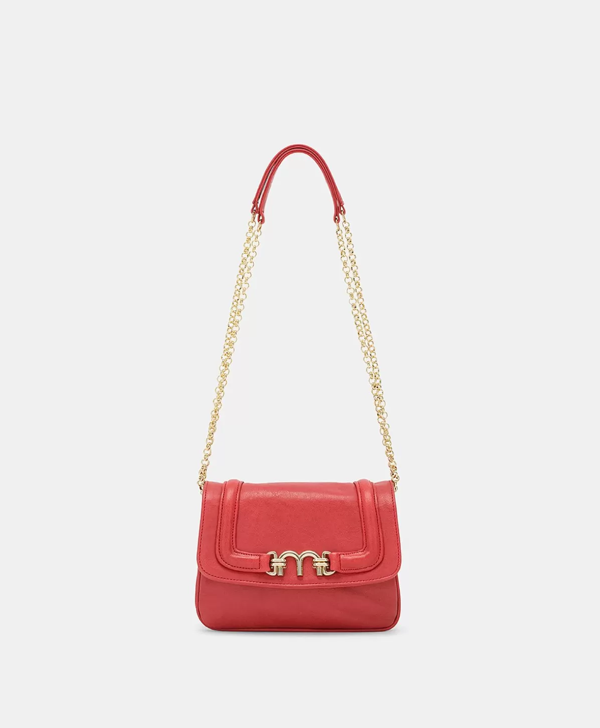 Borse E Pochette-Momonì Borsa Mimi Flore In Pelle - Rouge