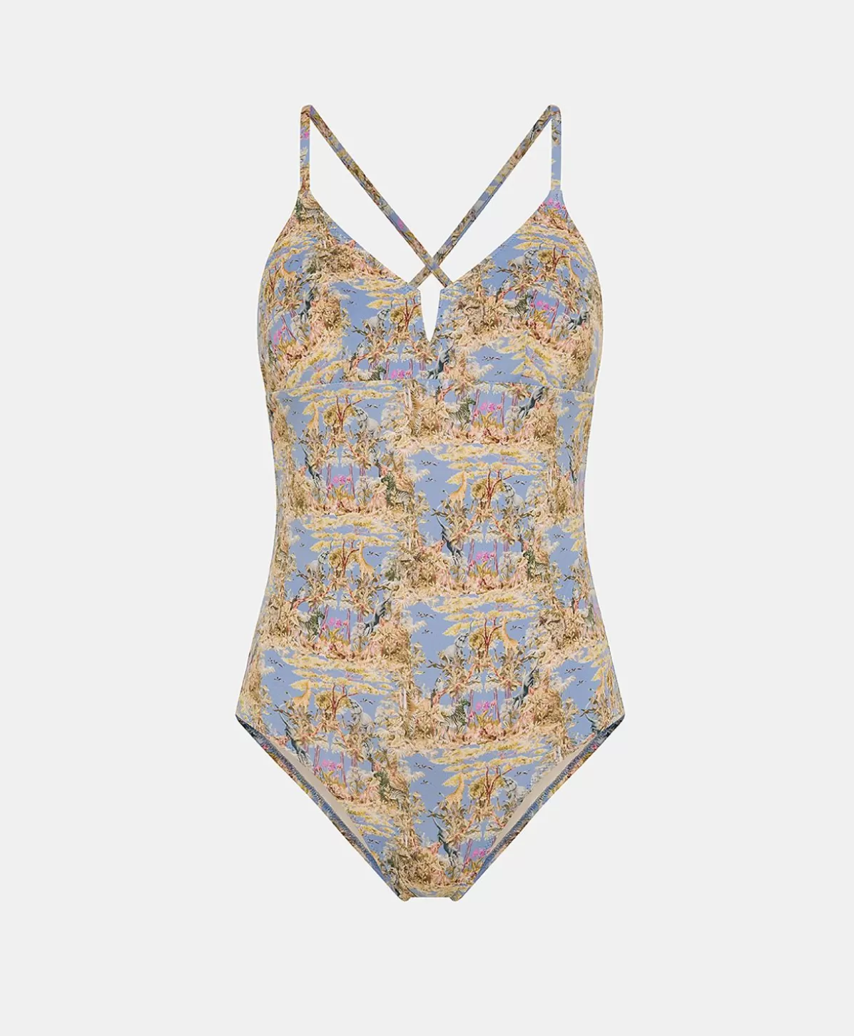 Costumi Da Bagno-Momonì Costume Intero Coral Spring - Ceruleo Multicolor