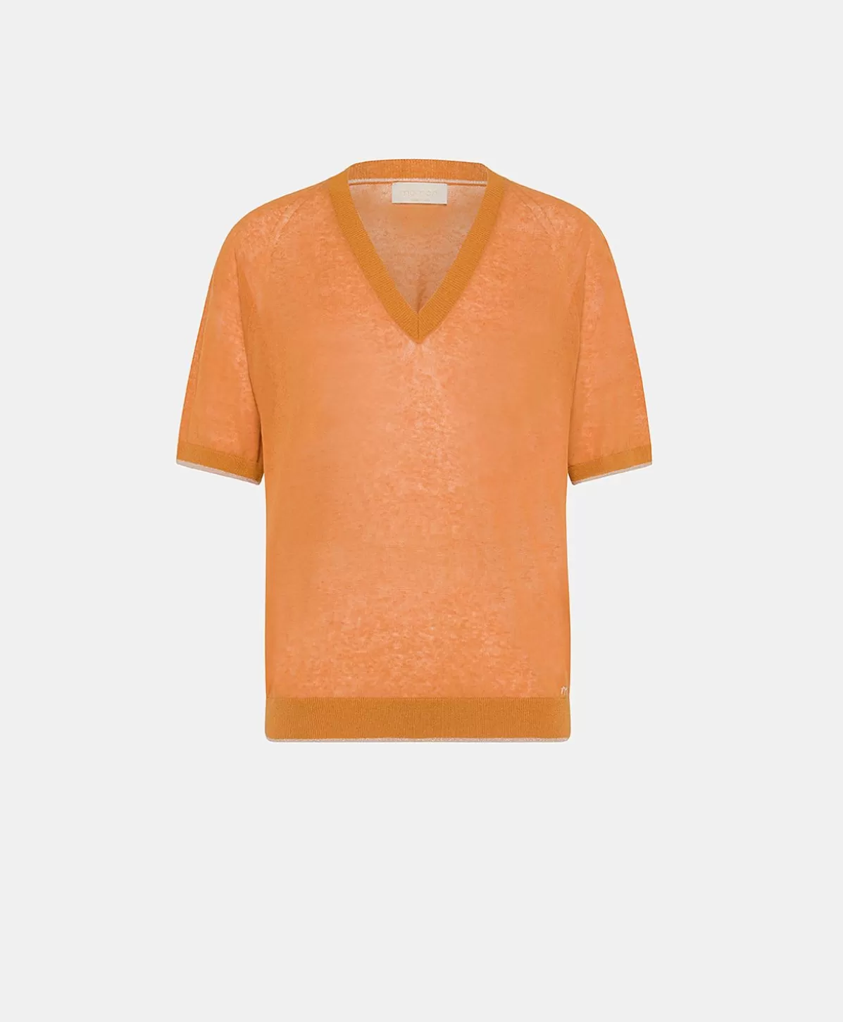 Maglieria-Momonì Maglia Edie In Lino - Arancio