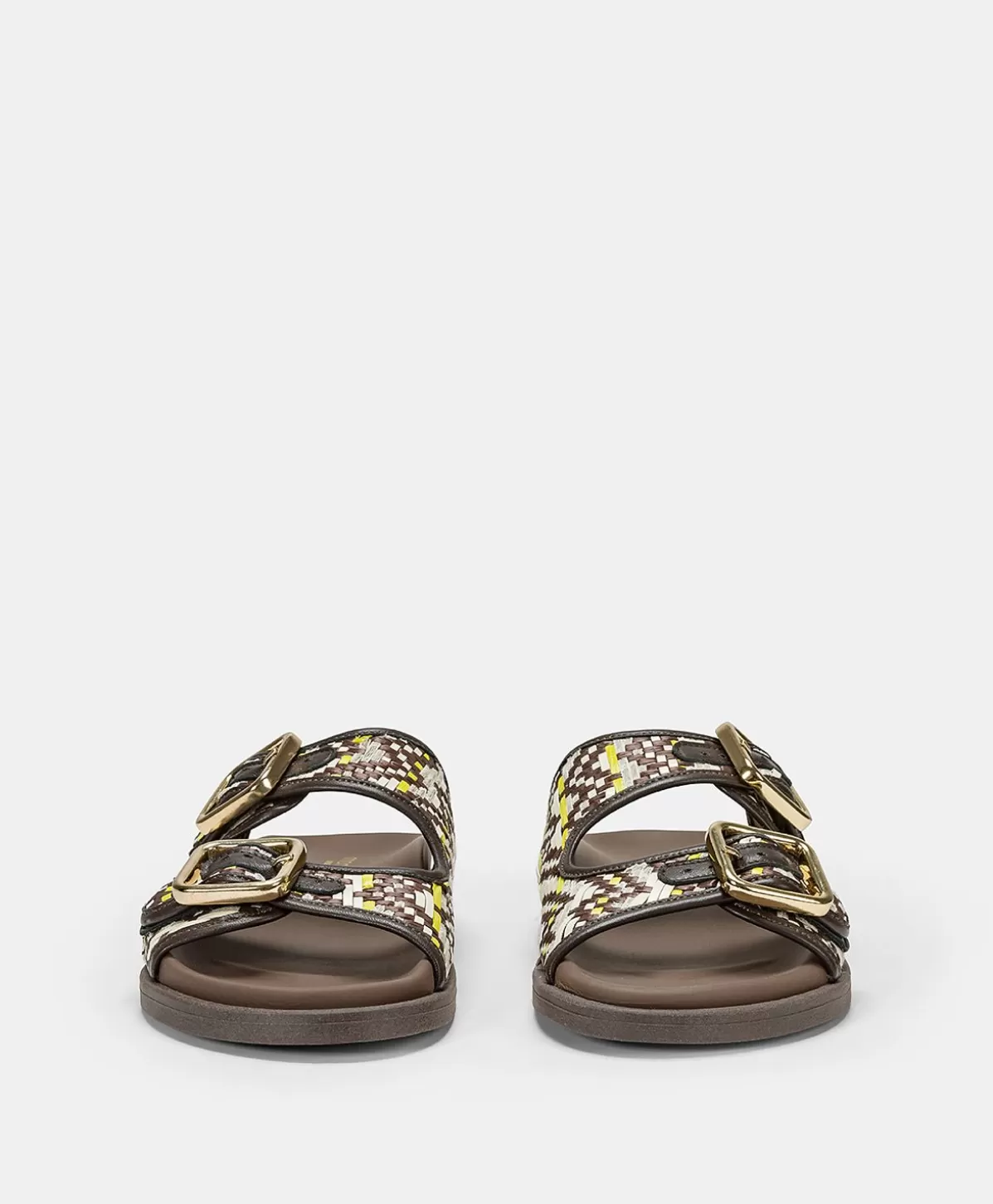 Scarpe-Momonì Sandali Chamorro Con Intreccio - Marrone / Multicolor