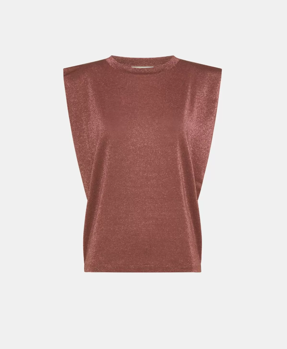 T-Shirts E Top-Momonì Tshirt Enna In Jersey Lurex - Terracotta